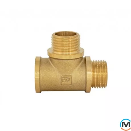 Латунь FADO трійник 1/2" ВЗЗ, Тип різьблення: Внутрішня/Зовнішня/Зовнішня, Діаметр різьблення: 1/2", фото , зображення 5