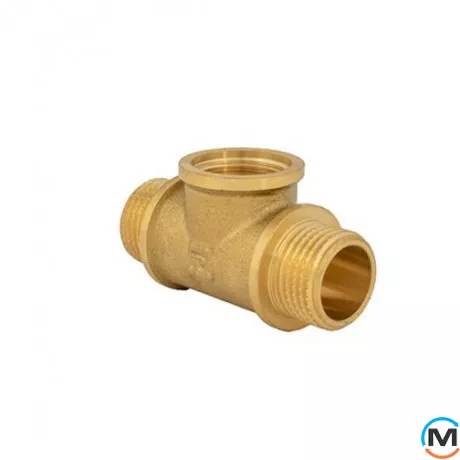 Латунь FADO трійник 1/2" ЗВЗ, Тип різьблення: Зовнішня/Внутрішня/Зовнішня, Діаметр різьблення: 1/2", фото , зображення 3