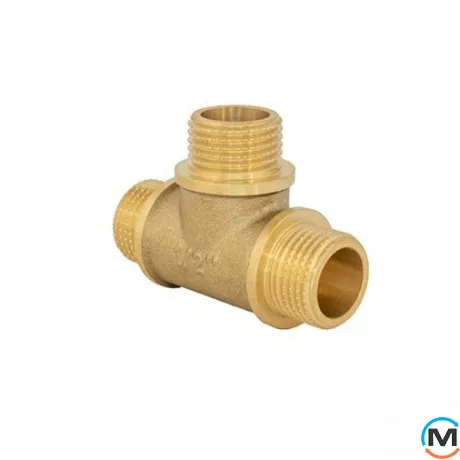 Латунь FADO трійник 1/2" ЗЗЗ, Тип різьблення: Зовнішня/Зовнішня/Зовнішня, Діаметр різьблення: 1/2", фото , зображення 3