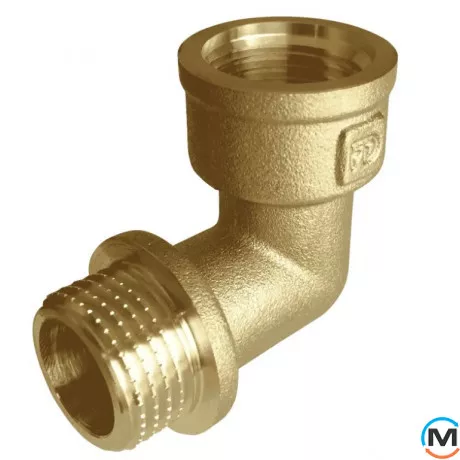 Латунь FADO куточок 3/4" ЗВ, Тип різьблення: Внутрішня/Зовнішня, Діаметр різьблення: 3/4", фото 