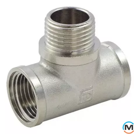 Никель Fado Тройник 1/2" ВНВ, Тип резьбы: Внутренняя/Наружная/Внутренняя, Диаметр резьбы: 1/2", фото 