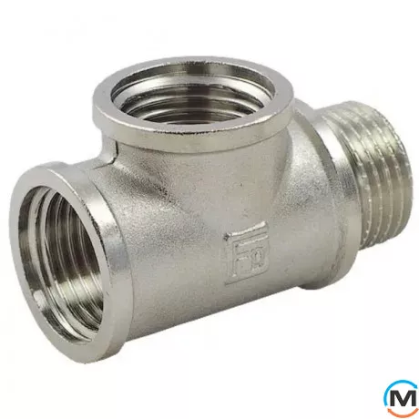 Нікель Fado Трійник 1/2" ВВН, Тип різьблення: Внутрішня/Внутрішня/Зовнішня, Діаметр різьблення: 1/2", фото 