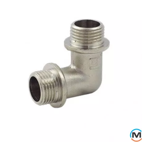 Нікель Fado Куток 1/2" HH, Тип різьблення: Зовнішня/Зовнішня, Діаметр різьблення: 1/2", фото 