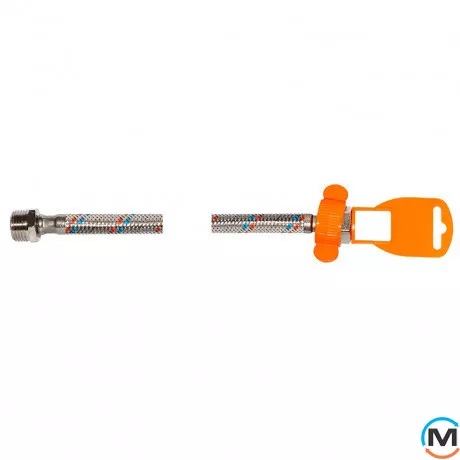 Шланг для води FADO 80 см 1/2" ЗВ, Тип різьблення: Внутрішня/Зовнішня, Діаметр різьблення: 1/2", Довжина (см): 80, фото 