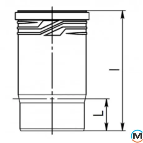 Муфта канализационная длинная (патрубок компенсационный) ASG HTR 110, фото , изображение 2