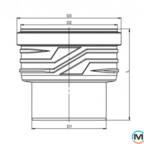 Муфта каналізаційна вставна (відновник розтрубу) ASG HTR 110, фото , зображення 2