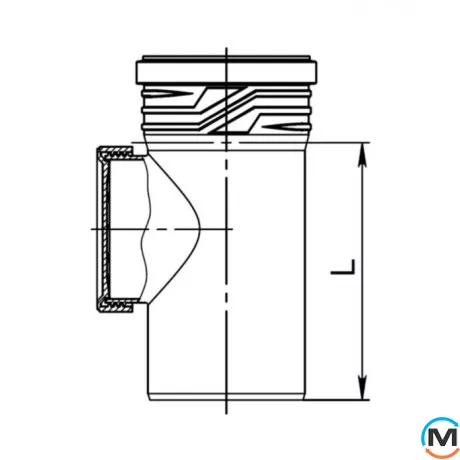 Ревізія каналізаційна ASG HTR 75*, Діаметр (мм): 75, фото , зображення 2