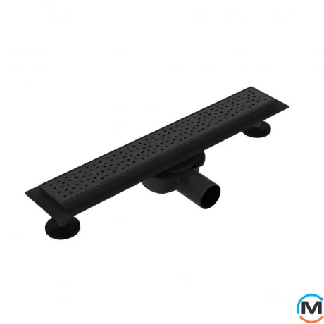 Трап душовий ASG 04P BLACK SS304L Double Lock 700х70, Монтажна довжина (мм): 700, фото 