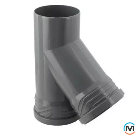 Тройник канализационный ASG HTR 160х110x45°*, Градус (град.): 45, Модификация: 160х110x45, Цвет: Серый, Диаметр (мм): 160, фото , изображение 2