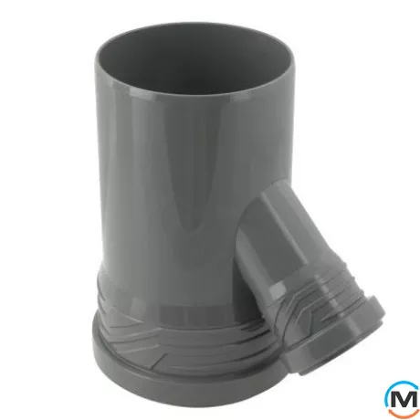 Тройник канализационный ASG HTR 110х50x45°, Градус (град.): 45, Модификация: 110х50x45, Цвет: Серый, Диаметр (мм): 110, фото , изображение 2