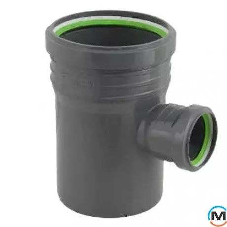Трійник каналізаційний ASG HTR 110х50x87, 5°, Градус (град.): 90, Модифікація: 110х50x87.5, Колір: Сірий, Діаметр (мм): 110, фото 