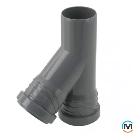 Тройник канализационный ASG HTR 75х50x45°*, Градус (град.): 45, Модификация: 75х50x45, Цвет: Серый, Диаметр (мм): 75, фото , изображение 2