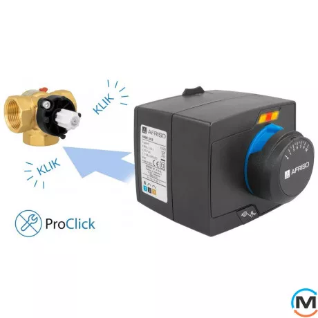 Комплект Afriso 3-ходовий клапан ARV387 Vario ProClick DN50 Rp 2” Kvs 17-50 + Привід ARM 343 ProClick, Варіант: ARM 343 ProClick, Діаметр різьблення: 2”, фото , зображення 3