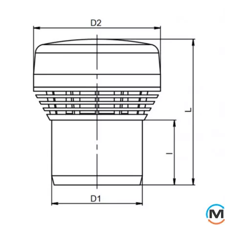 Клапан вакуумный ASG HTR 110 мм (Аэратор), Диаметр (мм): 110, фото , изображение 2