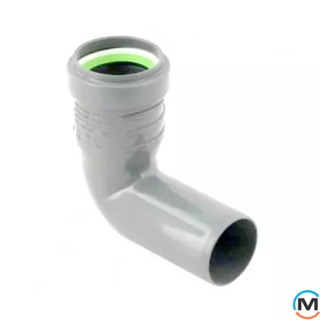 Колено канализационное ASG HTR 32х87,5° White, Градус (град.): 90, Цвет: Белый, Диаметр (мм): 32, фото 