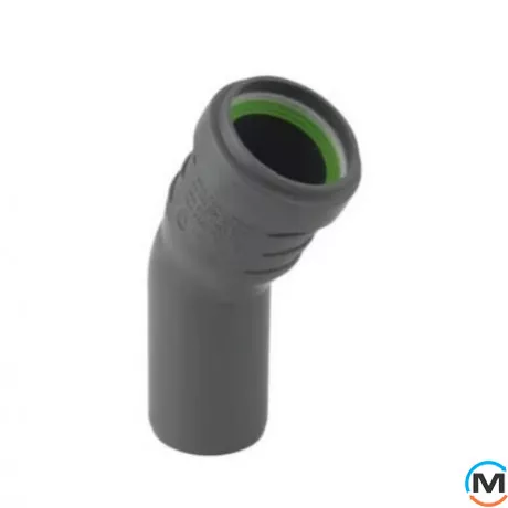 Колено канализационное ASG HTR 50х30°, Градус (град.): 30, Цвет: Серый, Диаметр (мм): 50, фото 