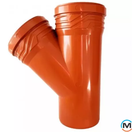 Трійник каналізаційний ASG ESTERNO 250х160x45°*, Градус (град.): 45, Модифікація: 250х160x45, Діаметр (мм): 250, фото 