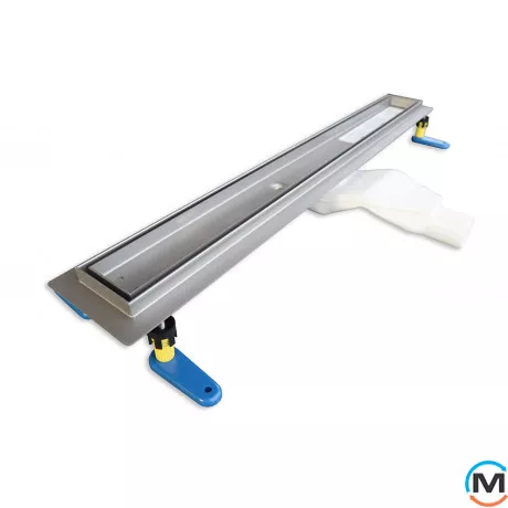 Душевой канал MCH 900 мм из нержавеющей стали AISI 304 с решеткой под плитку, сухой сифон, горизонтальный выпуск, Монтажная длина (мм): 900, фото 