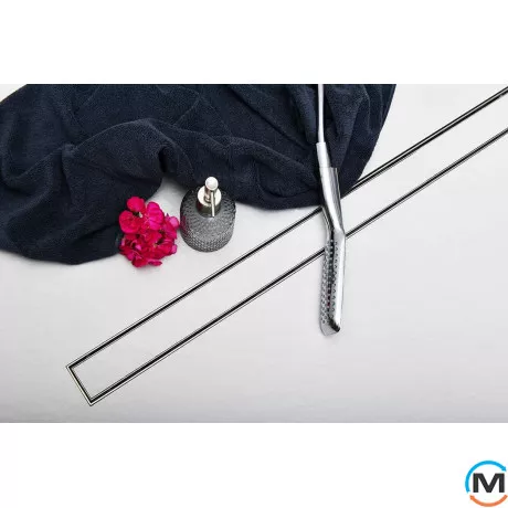 Душевой канал MCH 800 мм из нержавеющей стали AISI 304 с решеткой под плитку, сухой сифон, горизонтальный выпуск, Монтажная длина (мм): 800, фото , изображение 5