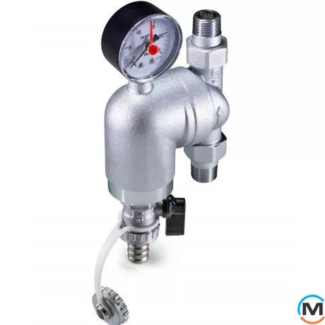 Фильтр поворотный самопромывной с манометром 1/2", латунь, Tervix Pro Line WD, Диаметр резьбы: 1/2", фото 