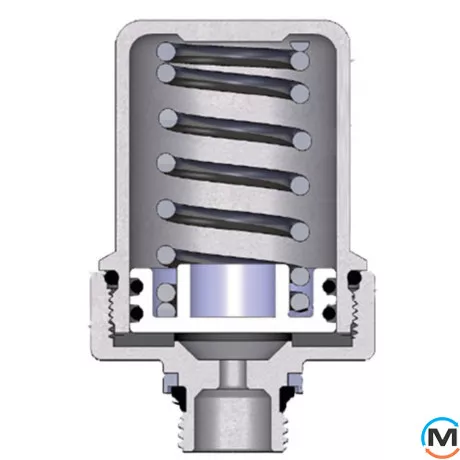 Компенсатор гідродинамічних ударів 1/2", 10 бар, нікельована латунь, Tervix Pro Line WD, фото , зображення 2