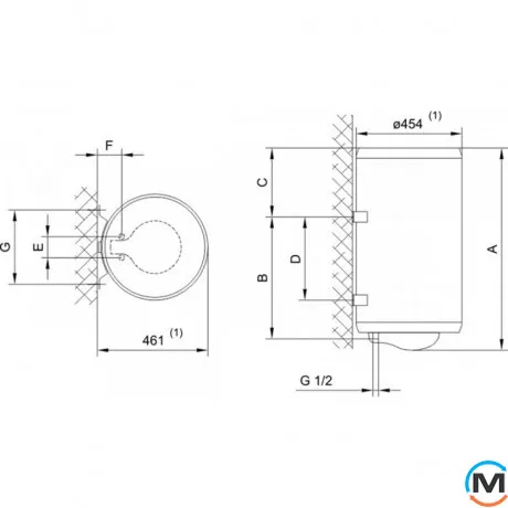 Водонагреватель TIKI PRIME 80V9 1 × 2,0 кВт 80 л, Объем (л): 80, фото , изображение 5