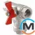 Кран шаровый Valtec со встроенным прямым фильтром рукоятка бабочка 3/4" вн.-вн., Тип резьбы: Внутренняя/Внутренняя, Диаметр резьбы: 3/4", Модификация: Фильтр косой, Исполнение: Прямой, Тип ручки: Бабочка, Рабочее давление (бар): 20, Материал: Латунь, фото 
