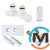 Комплект Schlosser Duo-plex Mini (Comple Selection) угловой правый GZ 1/2 x 16х2 mm PEX белый головка MINI M30x1,5+ Комплект трубок с двойной розеткой, фото 