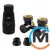 Комплект Schlosser эксклюзивных узлов угловой GZ 3/4 x M 22х1,5 2 шт ниппеля термоголовка MINI RAL9005 черный мат, фото 