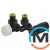 Комплект термостатический Schlosser GZ1/2 x GW1/2 угловой с головкой Mini M30x1,5 RAL9005 черный мат, фото 