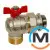 Кран-американка кутовий Bianchi 1" ЗЗ (red/червоний) "метелик" 0÷110 °C, фото , зображення 2