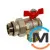Кран-американка кутовий Bianchi 1" ЗЗ (red/червоний) "метелик" 0÷110 °C, фото 