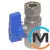 Кран прямий Bianchi 3/4" Х 3/4" В з накидною гайкою (blue/синій), фото , зображення 2