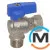 Кран кутовий Bianchi 3/4" З х 3/4" В з накидною гайкою (blue/синій), фото , зображення 2