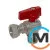 Кран кутовий Bianchi 1/2" З х 3/4" В з накидною гайкою (red/червоний), фото 