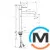 Смеситель для умывальника AXOR Uno 250 с ручкой Loop и незамкнутым сливным гарнитуром хром, фото , изображение 2