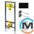 Инсталляция для подвесного унитаза Viega Prevista Dry с клавишей смыва Visign for Style 23 пластик черный глянцевый, фото 