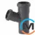 Трійник каналізаційний Ostendorf HT-Safe 50/40*67˚, Вид каналізації: Внутрішня, Тип каналізації: Проста, Градус (град.): 67, Модифікація: 50/40х67, Колір: Темно-сірий, Діаметр (мм): 50, Матеріал: Поліпропілен PPR, фото 