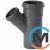 Трійник каналізаційний Ostendorf HT-Safe 75/50*45˚, Вид каналізації: Внутрішня, Тип каналізації: Проста, Градус (град.): 45, Модифікація: 75/50х45, Колір: Темно-сірий, Діаметр (мм): 75, Матеріал: Поліпропілен PPR, фото 
