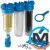 Фільтр Atlas Filtri HYDRA RAINMASTER TRIO Ø1" (латунь) + картриджи RAH, FA, LA 45°C 8 bar KIT, Диаметр резьбы: 1", Кол-во колб: 3 колбы, фото 