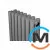 Вертикальний дизайнерський радіатор ARTTIDESIGN Matera II 7/1800/413/50 сірий матовий, Підключення радіатора: Нижнє, Колір: Сірий, Кількість секцій: 7, фото , зображення 4