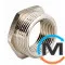 Перехід-футорка Valtec нар.-вн. 3/4"х1/2" Нікель, Варіант: 3/4"х1/2", Тип різьблення: Внутрішня/Зовнішня, Діаметр різьблення: 3/4", Матеріал: Латунь нікельована, фото 
