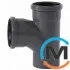 Тройник канализационный Ostendorf HT-Safe 110/110*87˚, Вид канализации: Внутренняя, Тип канализации: Простая, Градус (град.): 90, Модификация: 110/110х87, Цвет: Темно-серый, Диаметр (мм): 100, Материал: Полипропилен PPR, фото 