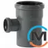 Тройник канализационный Ostendorf HT-Safe 110/50*87˚, Вид канализации: Внутренняя, Тип канализации: Простая, Градус (град.): 90, Модификация: 110/50х87, Цвет: Темно-серый, Диаметр (мм): 100, Материал: Полипропилен PPR, фото 