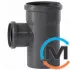 Тройник канализационный Ostendorf HT-Safe 110/75*87˚, Вид канализации: Внутренняя, Тип канализации: Простая, Градус (град.): 90, Модификация: 110/75х87, Цвет: Темно-серый, Диаметр (мм): 100, Материал: Полипропилен PPR, фото 