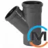 Тройник канализационный Ostendorf HT-Safe 125/110*45˚, Вид канализации: Внутренняя, Тип канализации: Простая, Градус (град.): 45, Модификация: 125/110х45, Цвет: Темно-серый, Диаметр (мм): 125, Материал: Полипропилен PPR, фото 
