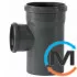 Тройник канализационный Ostendorf HT-Safe 160/110*87˚, Вид канализации: Внутренняя, Тип канализации: Простая, Градус (град.): 90, Модификация: 160/110х87, Цвет: Темно-серый, Диаметр (мм): 160, Материал: Полипропилен PPR, фото 