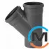 Тройник канализационный Ostendorf HT-Safe 160/160*45˚, Вид канализации: Внутренняя, Тип канализации: Простая, Градус (град.): 45, Модификация: 160/160х45, Цвет: Темно-серый, Диаметр (мм): 160, Материал: Полипропилен PPR, фото 