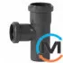 Тройник канализационный Ostendorf HT-Safe 50/40*87˚, Вид канализации: Внутренняя, Тип канализации: Простая, Градус (град.): 90, Модификация: 50/40х87, Цвет: Темно-серый, Диаметр (мм): 50, Материал: Полипропилен PPR, фото 