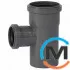 Тройник канализационный Ostendorf HT-Safe 75/50*87˚, Вид канализации: Внутренняя, Тип канализации: Простая, Градус (град.): 90, Модификация: 75/50х87, Цвет: Темно-серый, Диаметр (мм): 75, Материал: Полипропилен PPR, фото 